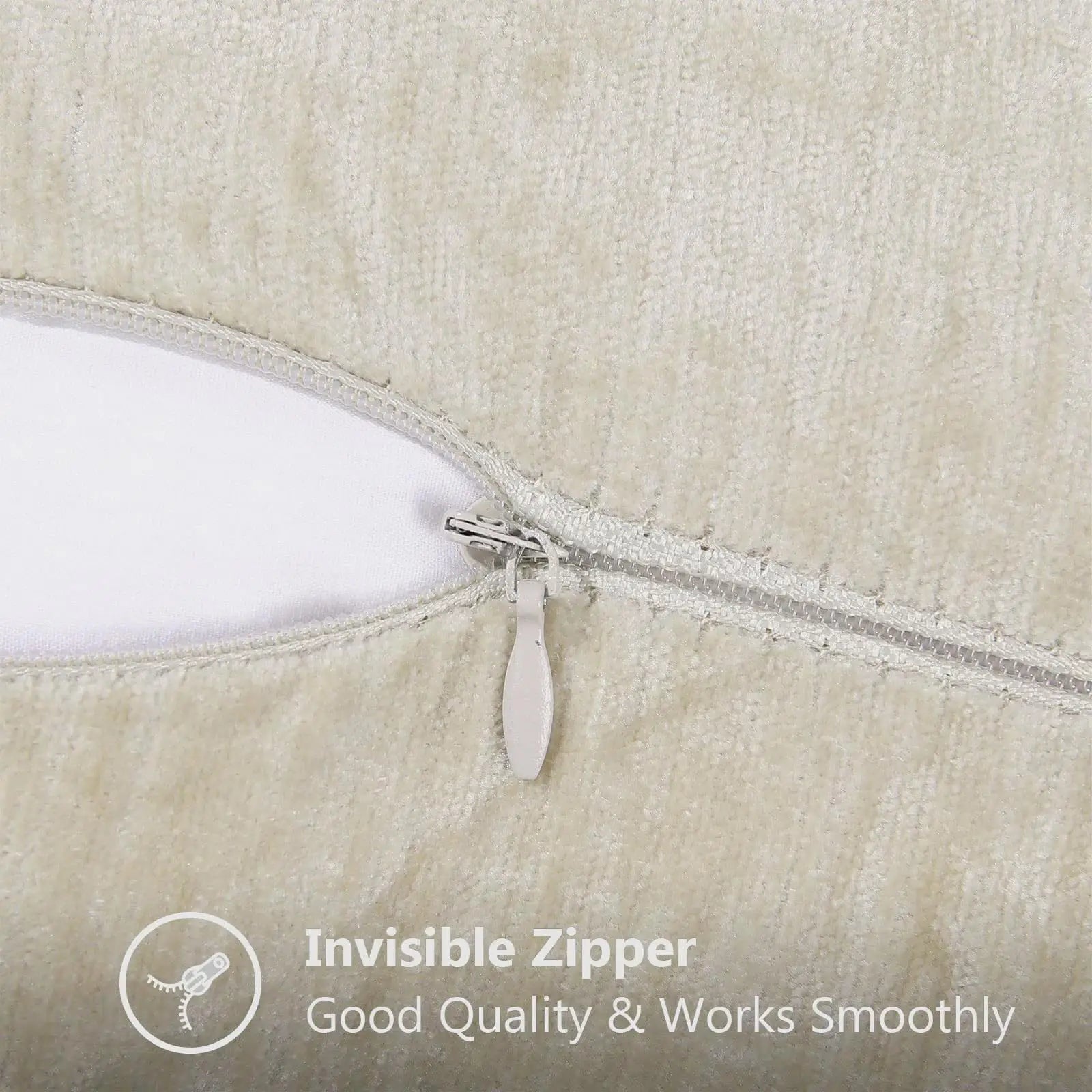 Liorenn - Chenille Decorative Pillow Cover with Stitched Edge