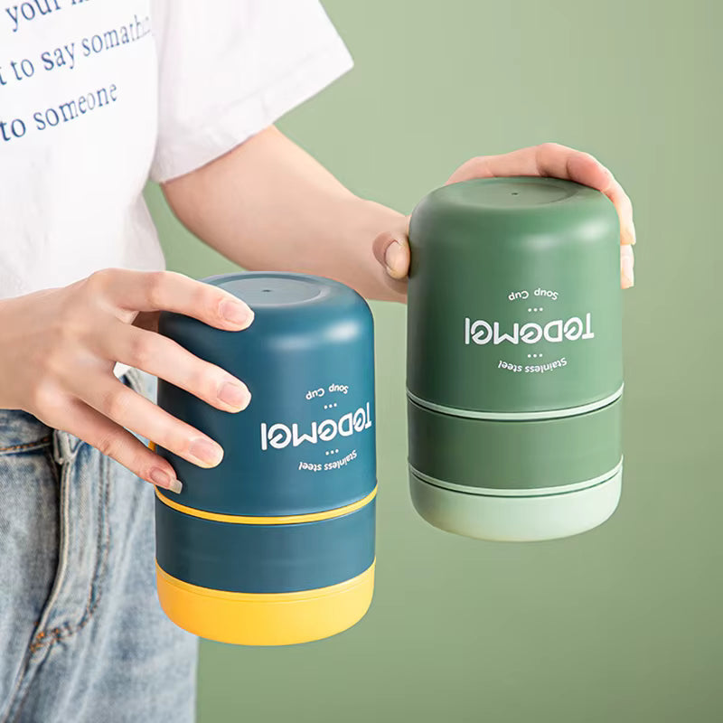 Insulated Stainless Steel Thermos Lunch Box – Leak-Proof Container for Hot and Cold Meals