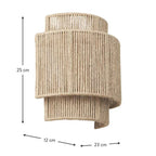 Brio Rattan Wall Lamp | Handwoven Natural Light Fixture