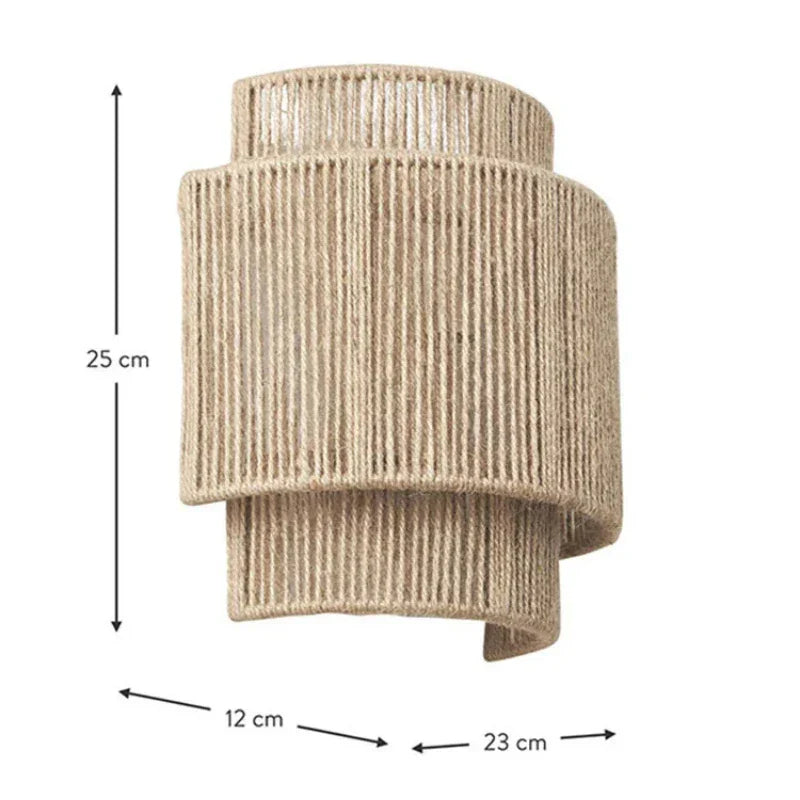 Brio Rattan Wall Lamp | Handwoven Natural Light Fixture