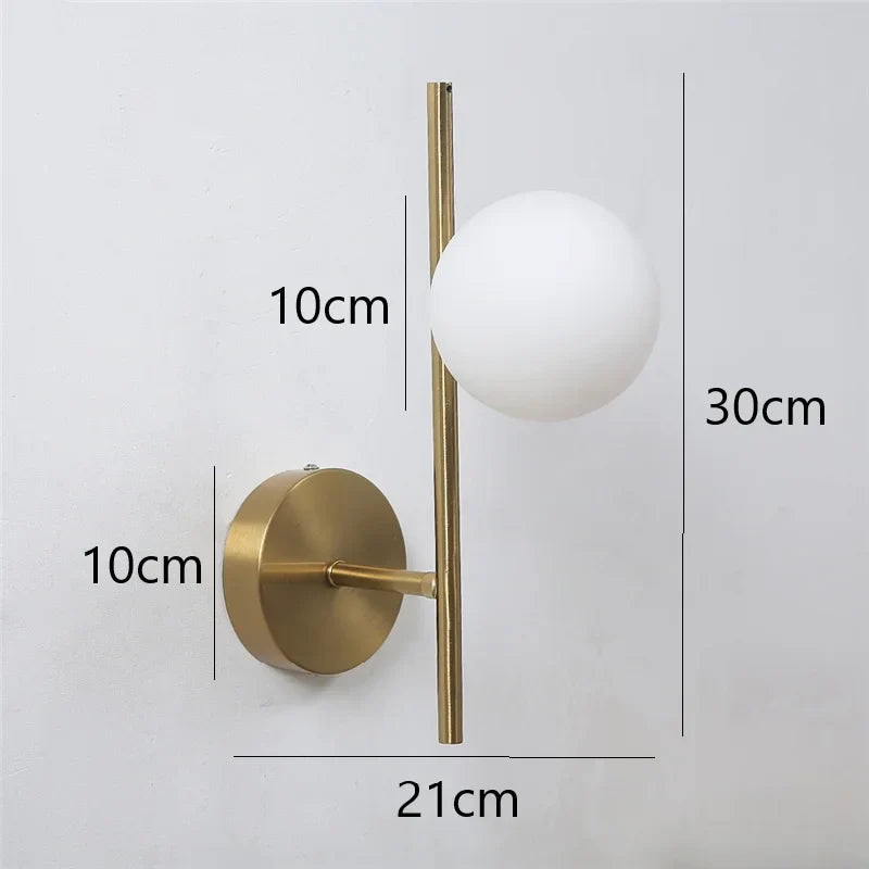 Bela Wall Light | Modern Dual-Globe, Gold Finish