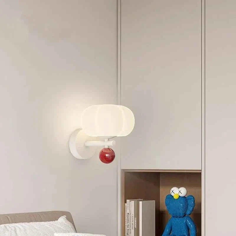 Bello Pumpkin Wall Lamp | Sculpted Glass & Metal Sconce