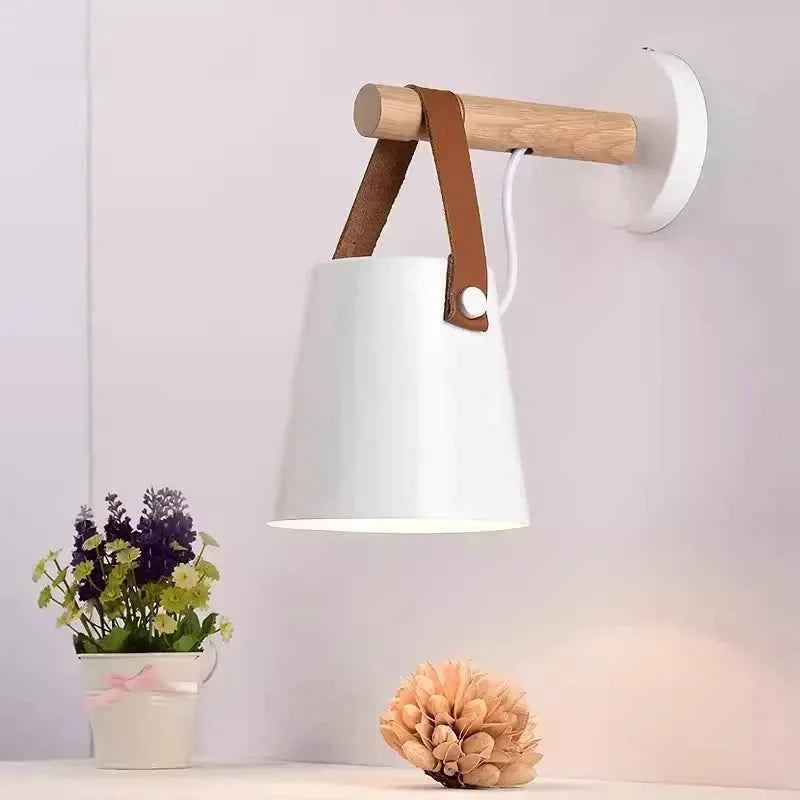 Bello Wall Lamp | Wood & Leather, Soft Ambient Lighting