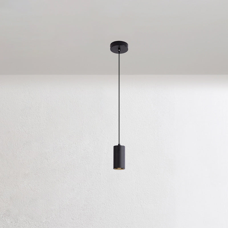 Nordic Minimalist Iron Mini Pendant Light - 1-Light Column Design