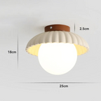 Bela Ceiling Light | Modern Iron & Frosted Glass Flush Mount