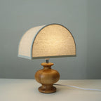 Vintage Solid Wood Table Lamp with Wabi-Sabi Design - Japanese Style, 1-Light