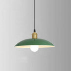 Vintage Industrial Green Iron Dome Cone Pendant Light - 1-Light Design