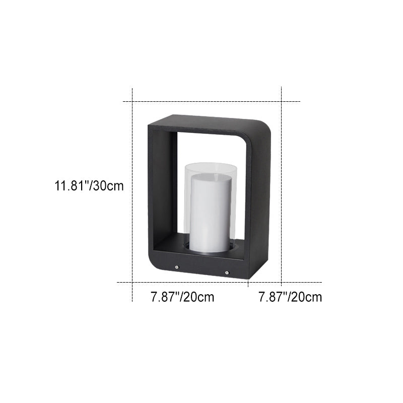 Contemporary Square Stainless Steel Acrylic LED Waterproof Landscape Light for Outdoor Patios