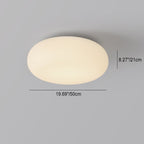 Contemporary Oval Iron PE LED Flush Mount Ceiling Light for Bedroom