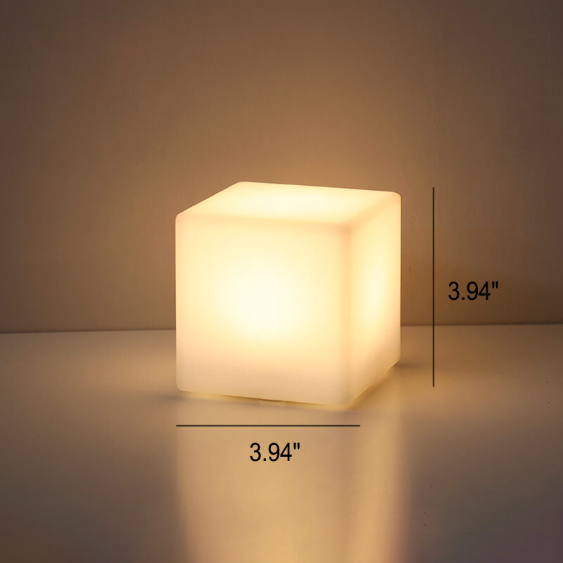 Artistic Geometric Battery-Powered Remote Control Night Light Table Lamp