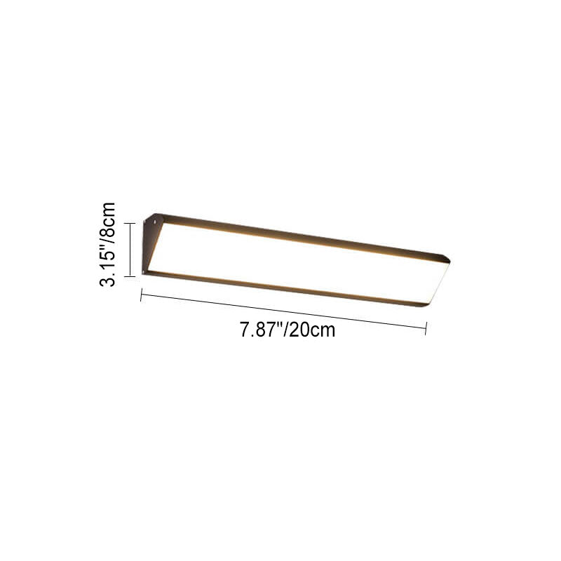 Contemporary Waterproof LED Wall Sconce Lamp for Outdoor Use - Long Bar Design in Aluminum and Acrylic