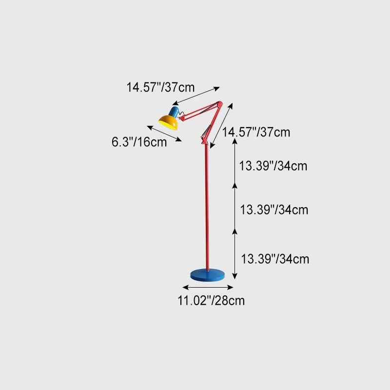 Contemporary Half Circle Iron 1-Light Floor Lamp for Bedroom