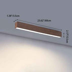 Contemporary Wood Grain Aluminum LED Flush Mount Ceiling Light
