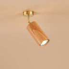Nordic Minimalist Walnut Wood Linear Track LED Ceiling Light - Available in 1, 2, 3, or 4 Lights