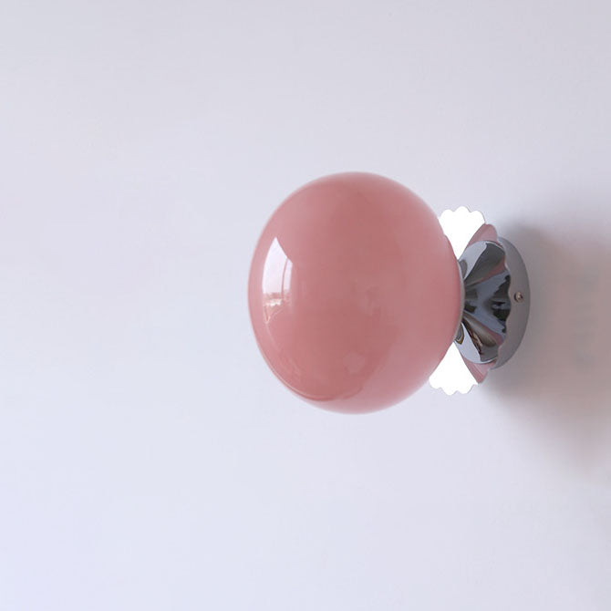 Modern Minimalist Glass Globe Wall Light | 1-Light