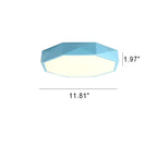 Nordic Macaron Diamond-Shaped Acrylic LED Flush Mount Ceiling Light
