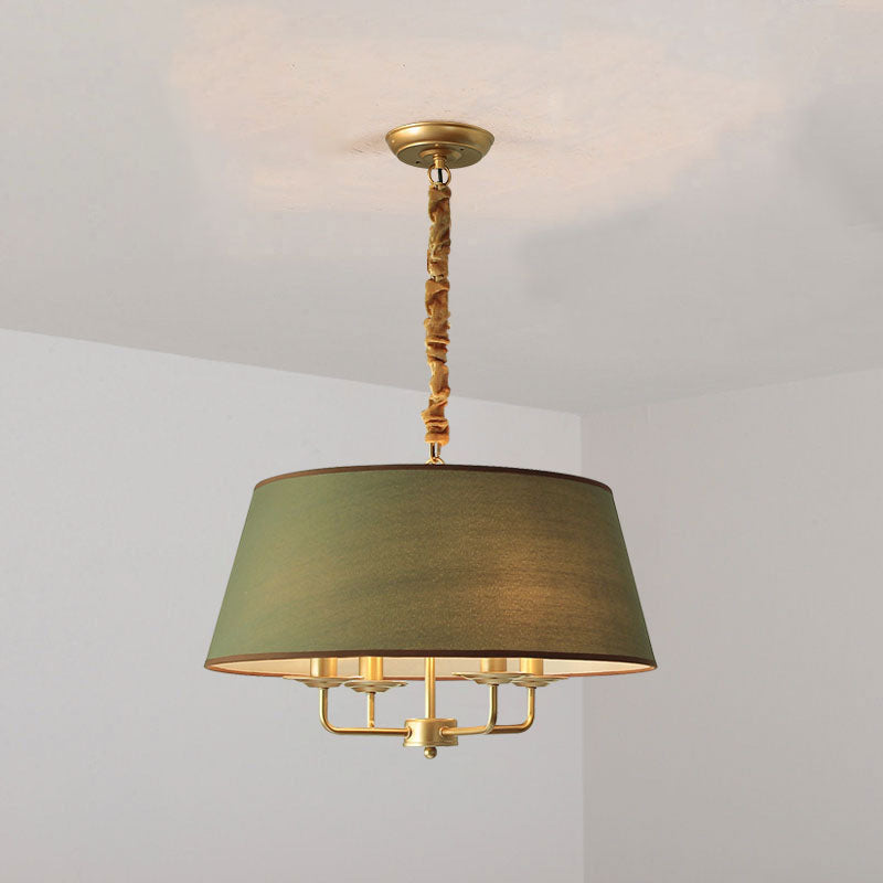 Classic European Vintage 4-Light Iron Pendant Lamp
