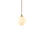 Scandinavian Minimalist White Orb Single Pendant Light