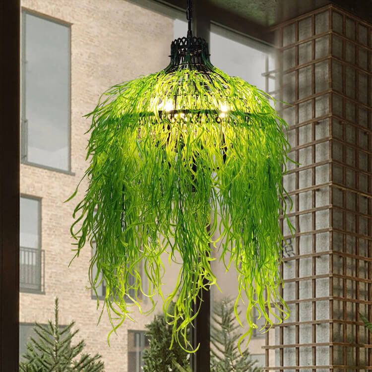 Artistic 3-Light Chandelier with Plant Vine Design