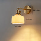 Contemporary Minimalist Striped Ceramic Wall Sconce Lamp with 1 Light