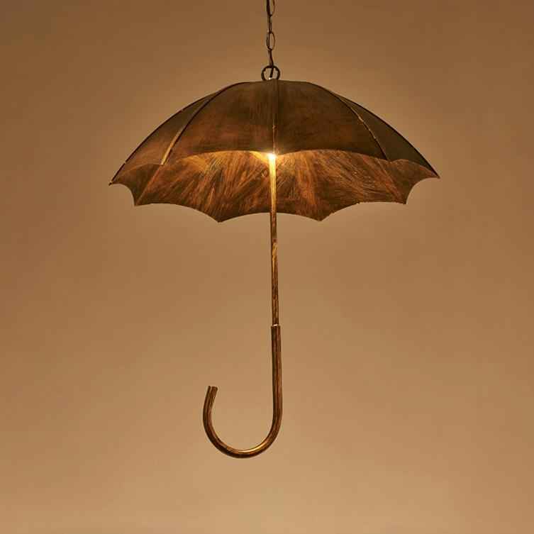 Vintage Industrial 5-Light Umbrella Chandelier