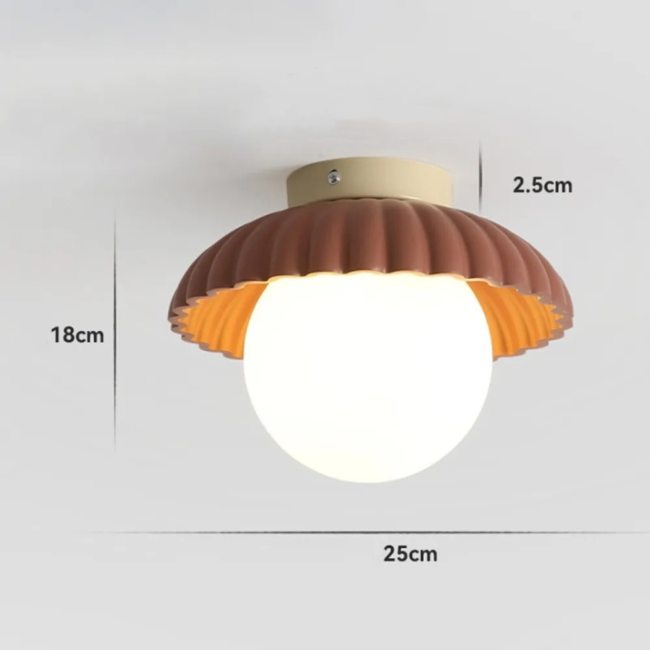 Bela Ceiling Light | Modern Iron & Frosted Glass Flush Mount