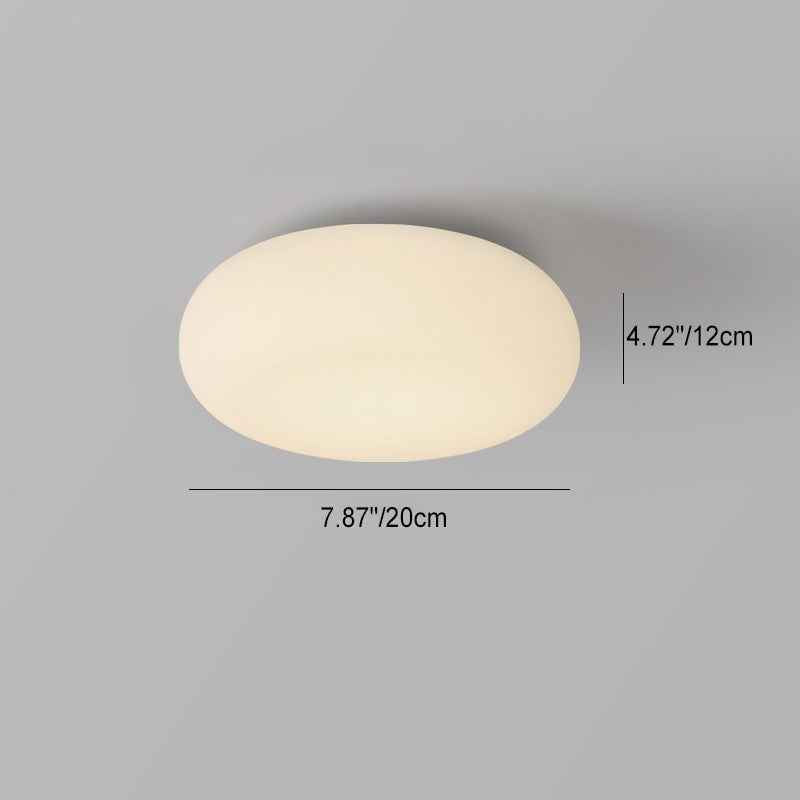 Contemporary Oval Iron PE LED Flush Mount Ceiling Light for Bedroom