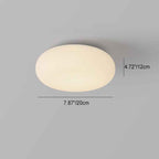 Contemporary Oval Iron PE LED Flush Mount Ceiling Light for Bedroom