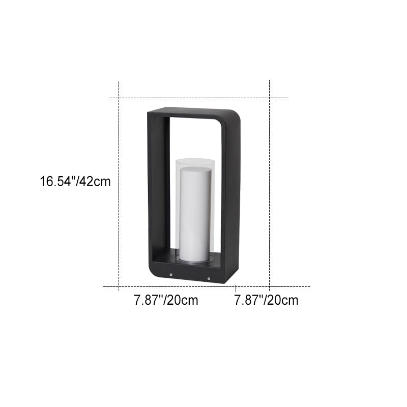 Contemporary Square Stainless Steel Acrylic LED Waterproof Landscape Light for Outdoor Patios