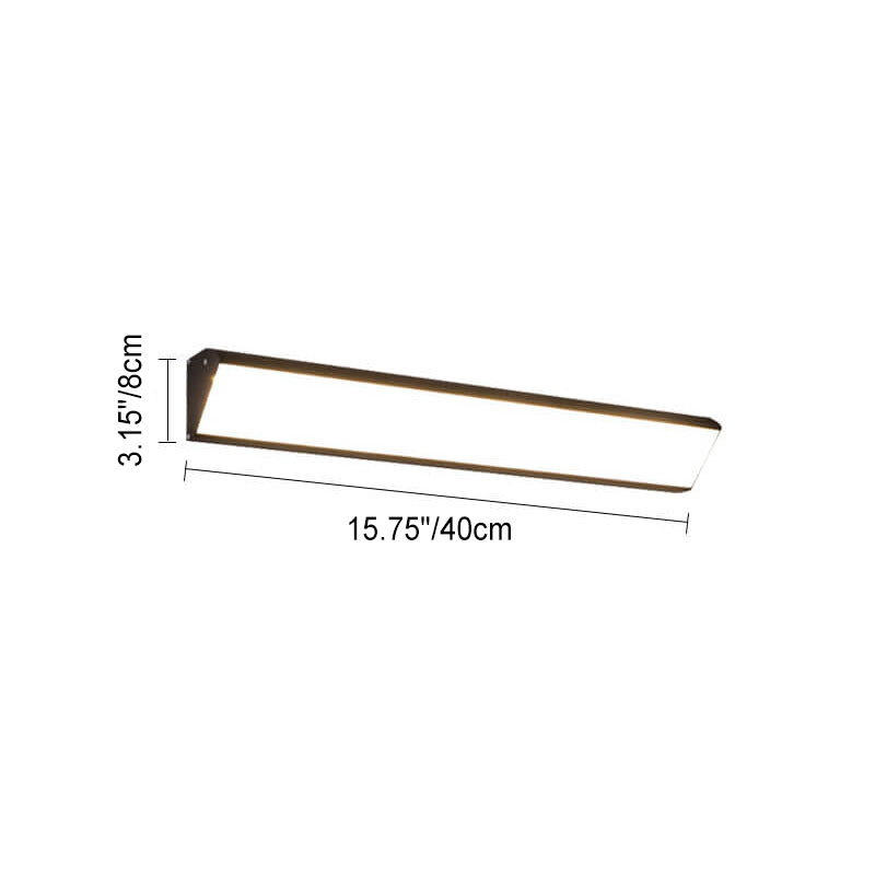 Contemporary Waterproof LED Wall Sconce Lamp for Outdoor Use - Long Bar Design in Aluminum and Acrylic