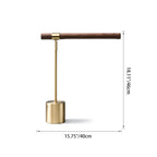 Nordic Minimalist Wood Grain Cylindrical LED Table Lamp with Hardware Base