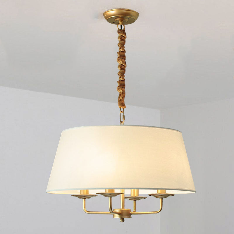 Classic European Vintage 4-Light Iron Pendant Lamp