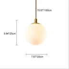 Scandinavian Minimalist White Orb Single Pendant Light