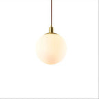 Scandinavian Minimalist White Orb Single Pendant Light
