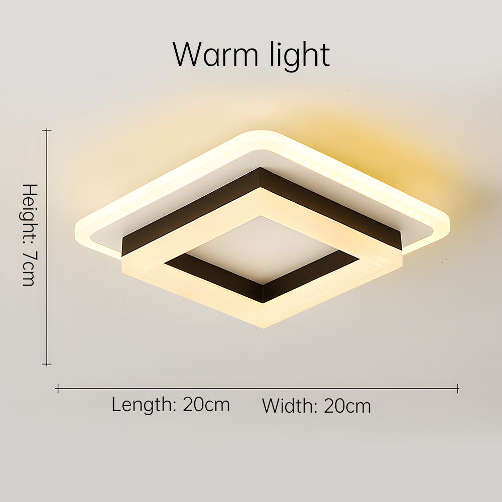 Bela Square LED Ceiling Light | Modern Flush Mount, 24W Energy Efficient