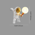 Modern Cartoon Astronaut Wall Sconce Lamp – 1-Light Resin & ABS Design for Bedroom