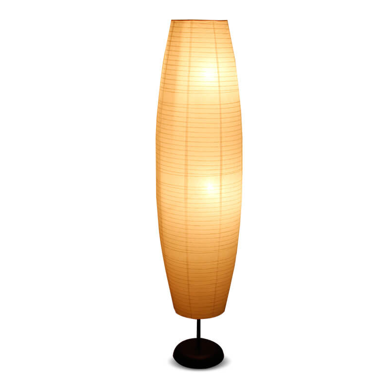 Nordic Minimalist Rice Paper 2-Light Column Floor Lamp