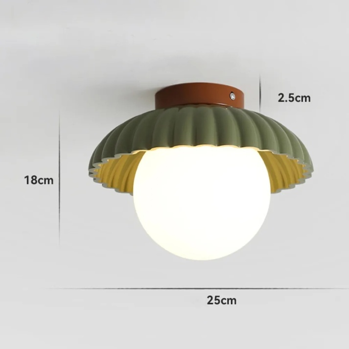 Bela Ceiling Light | Modern Iron & Frosted Glass Flush Mount
