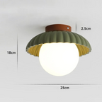 Bela Ceiling Light | Modern Iron & Frosted Glass Flush Mount