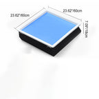 Contemporary Minimalist Blue Sky Metal LED Flush Mount Ceiling Light for Living Room