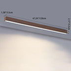 Contemporary Wood Grain Aluminum LED Flush Mount Ceiling Light
