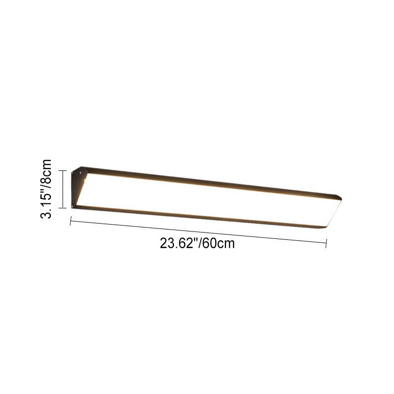 Contemporary Waterproof LED Wall Sconce Lamp for Outdoor Use - Long Bar Design in Aluminum and Acrylic