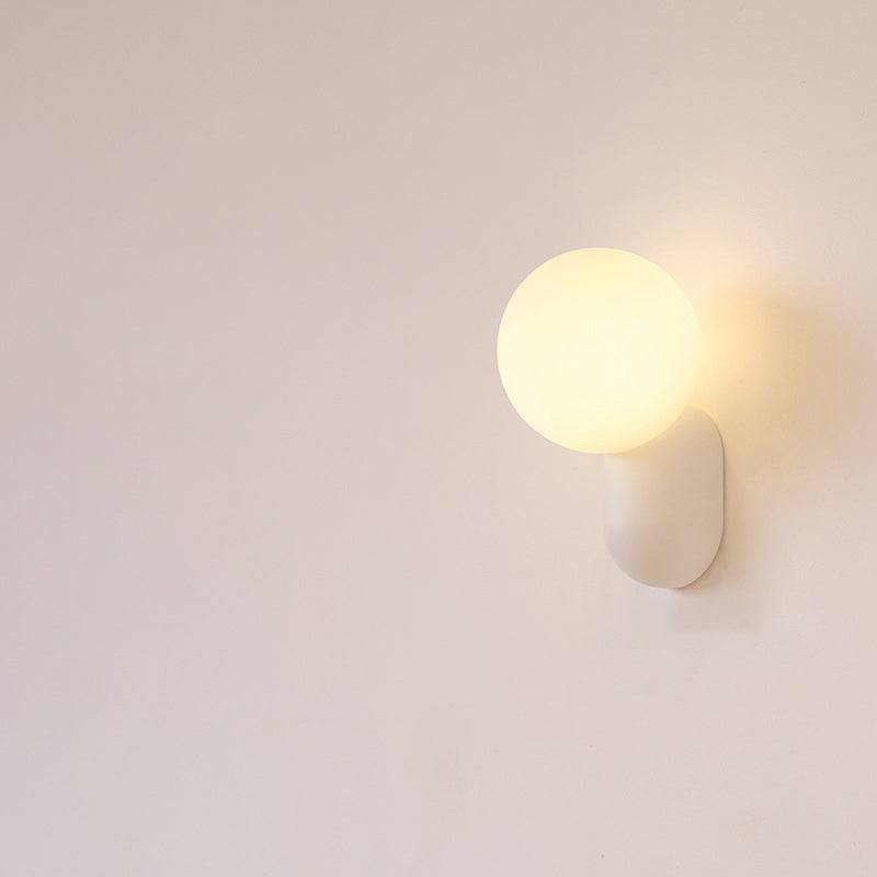Modern Glass Globe Wall Light | 1-Light