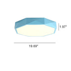 Nordic Macaron Diamond-Shaped Acrylic LED Flush Mount Ceiling Light