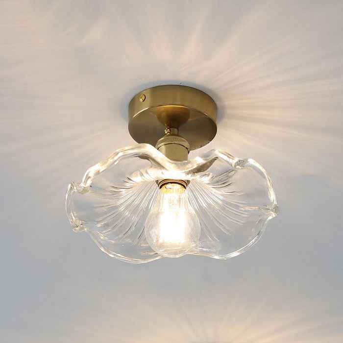 Bello Hibiscus Plafondlamp | Glas & Gouden Accenten, Warm Licht