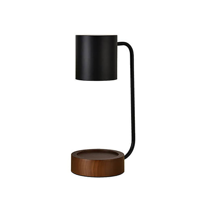 Japanese Wood 1-Light Dimmable Wax Melting Table Lamp