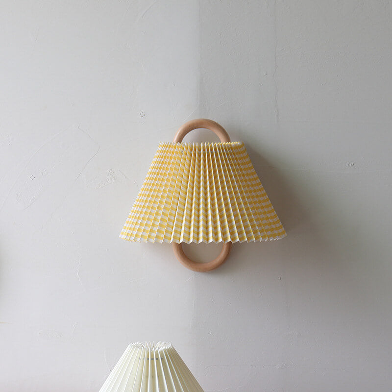 Bela Wall Sconce | Natural Beechwood, Soft Fabric Shade