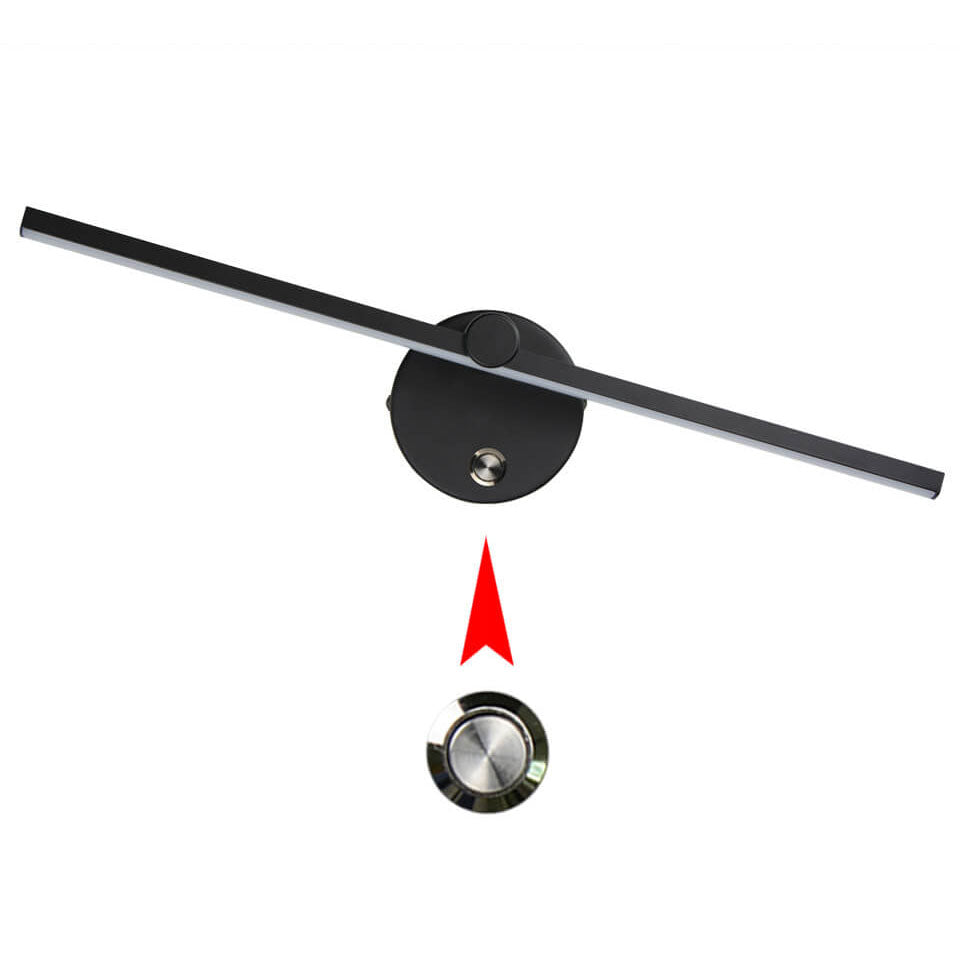 Nordic Minimalist Aluminum LED Wall Sconce with Long Bar Mirror Design