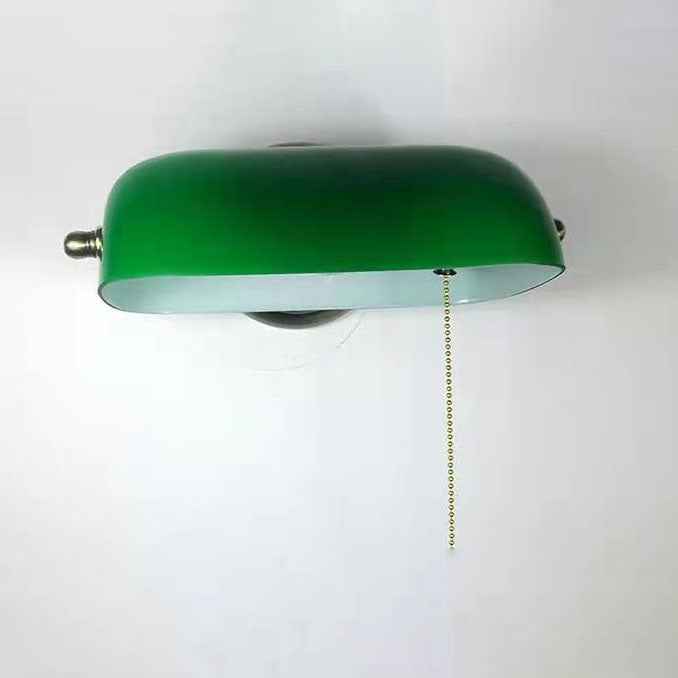 Retro Glass and Iron Round 1-Light Zipper Wall Sconce