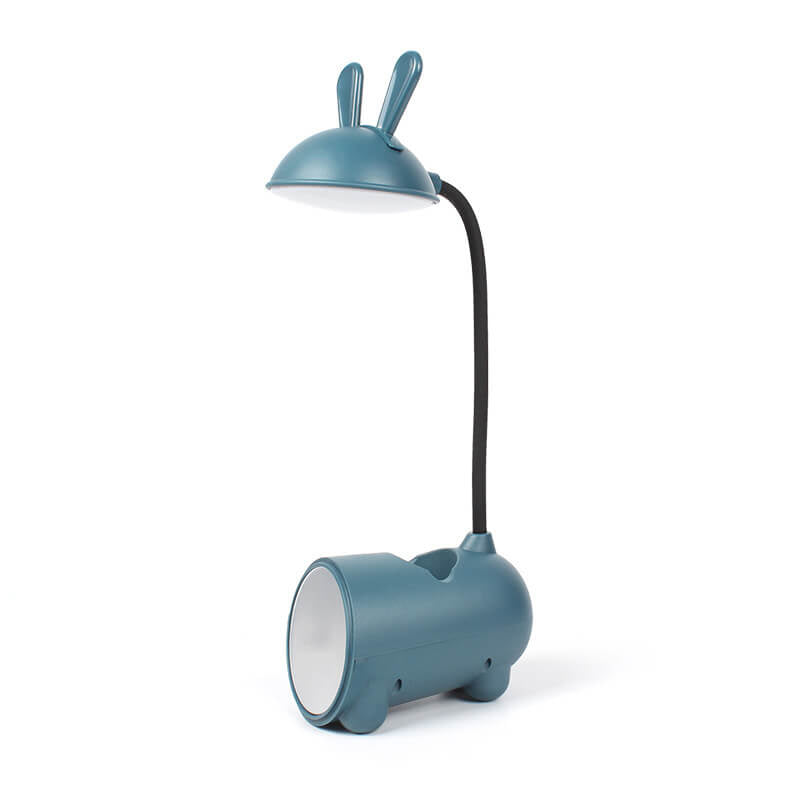 Creative Cartoon Rabbit LED Desk Lamp with Touch Control and USB Pen Holder